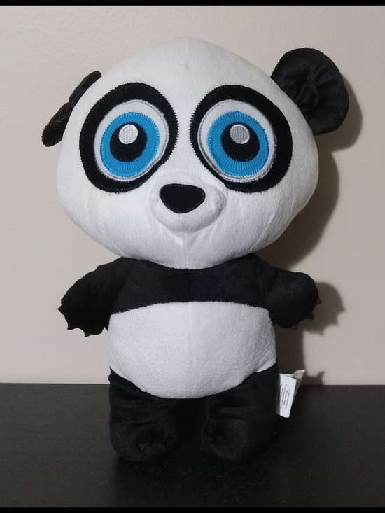 Other - 💚2/$15💚 Plush Panda Stuffed Animal Toy - Black & White with Blue Eyes